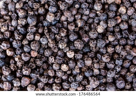 Black peppercorn  for cooking background