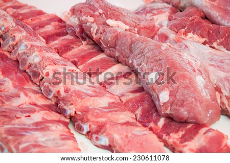 Piece of fresh raw meat background