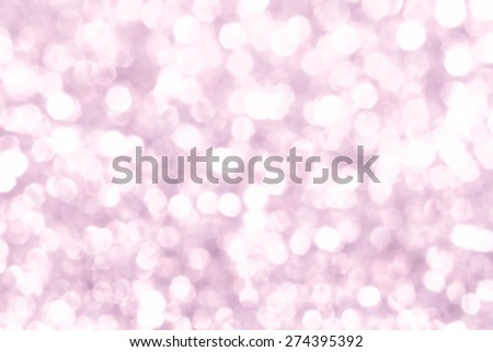 pink white boken background lights, blurred out of focus falling snow or rain in sky, shiny glittery lights or circle shapes, floating bubble background