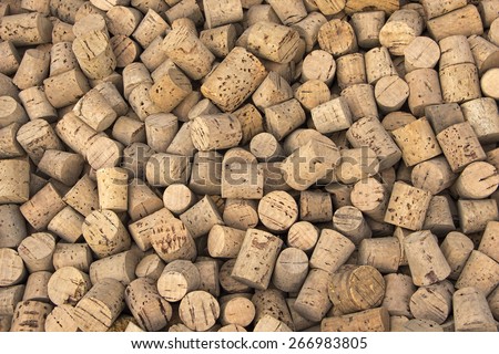 Collection of one hundred years old vintage and grunge corks from home-made winery.