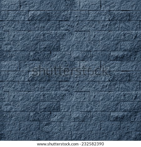 Background of blue brick wall seamless close-up texture / room interior vintage with brick wall and wood floor background