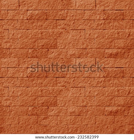 Background of red brick wall seamless close-up texture / room interior vintage with brick wall and wood floor background