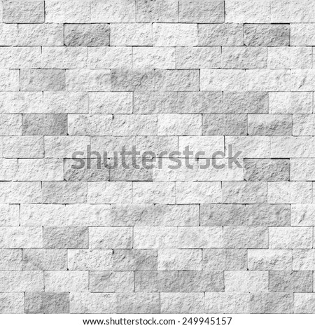 Abstract weathered seamless texture stained old stucco light gray and aged paint white brick wall background in rural room, grungy rusty blocks of stonework technology. High resolution white brick