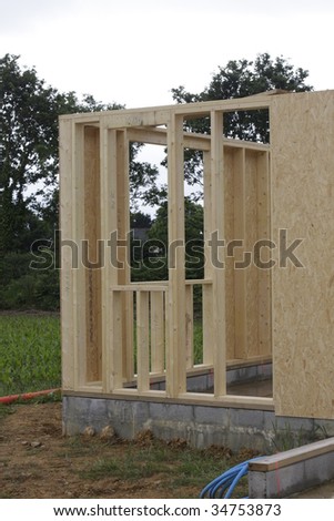 construction of a wooden house