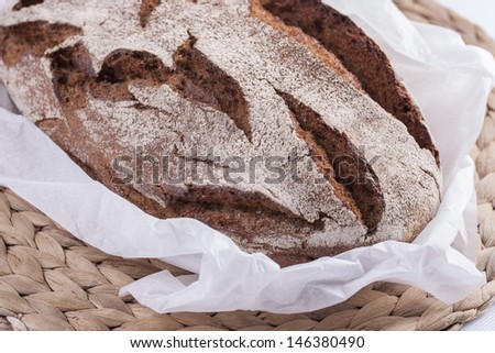 Close up picture of a well done crispy bread