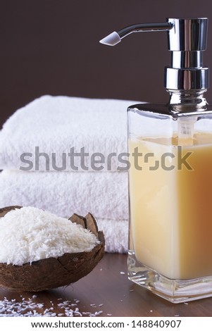 Be clean - fresh and clean - bottle of a orange liquid soap