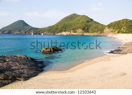 Quiet beach on a quiet island
