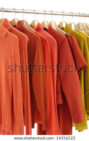 colorful  clothing hanging as display