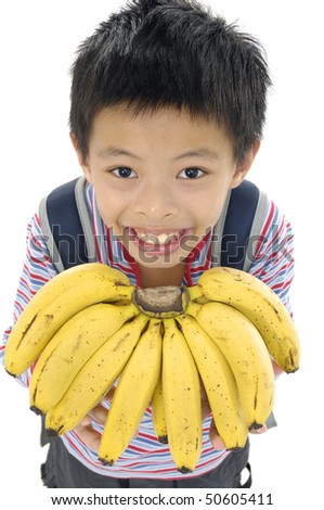 holding banana