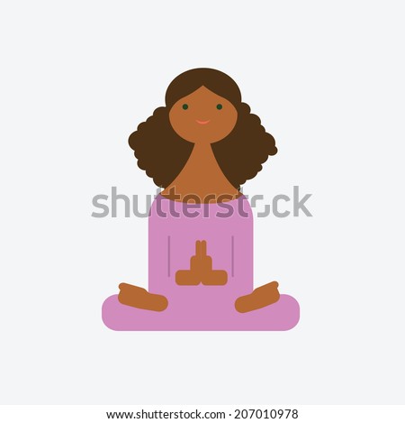Woman yoga teacher  Raster version