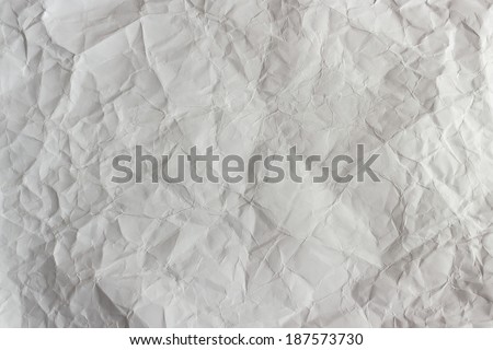 Wrinkled white sheet of paper