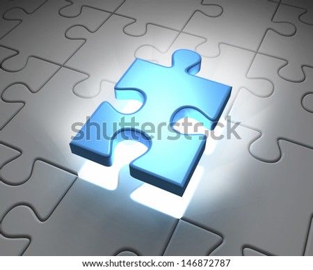 Puzzle game with missing piece