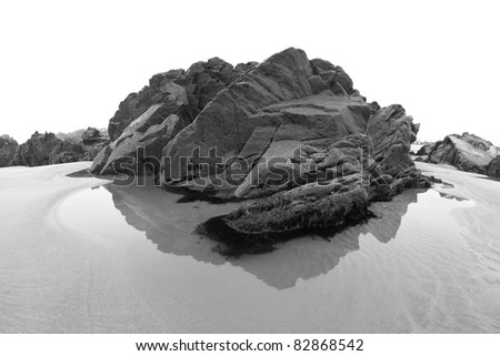 Rock (black and white photo)