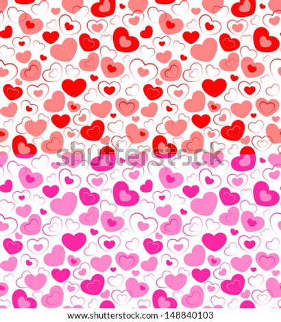 Raster illustration - seamless hearts Valentine\'s Day. Vector file available in my portfolio.