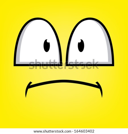 A Vector Cute Cartoon Yellow Shocked Face - 164603402 : Shutterstock