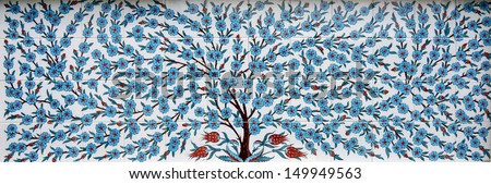 Tree of mosaic tiles