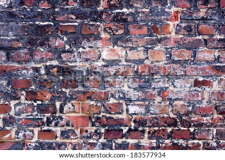 Background of an old colorful brick wall