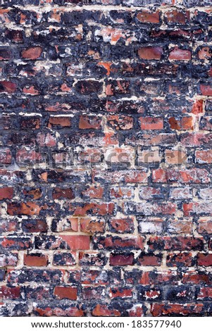 Background of an old colorful brick wall