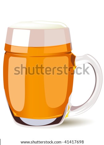 stock vector beer mug isolated on a white background
