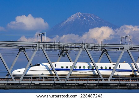 TOKYO - October 19: Shinkansen bullet train at Tokyo railway station in October 19, 2014 Tokyo, Japan. The Tokaido Shinkansen operate between Tokyo and Osaka and stop at Yokohama, Nagoya, Kyoto.