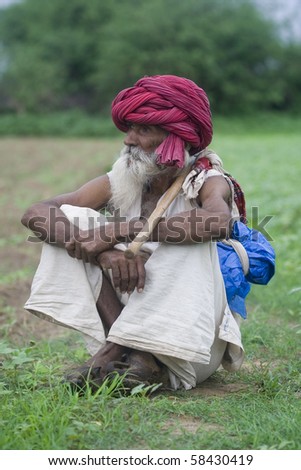 Indian Farmer on Indian Farmer Stock Photo 58430419   Shutterstock