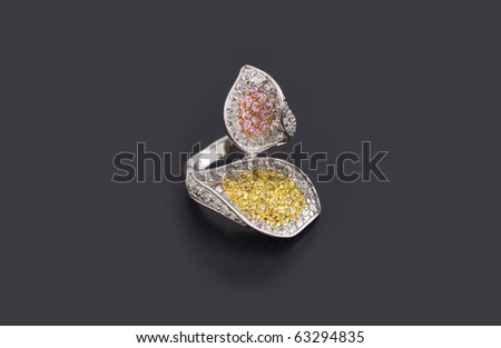 stock photo stylish ring gold silver wedding ring