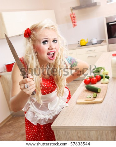 Mad woman in the kitchen