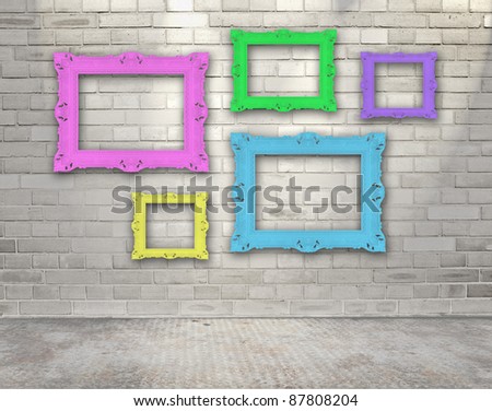 Urban gallery with beautiful color frames, similar available in my portfolio