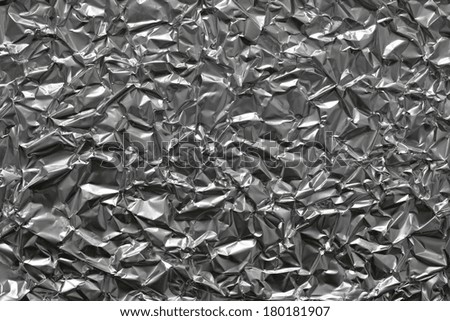 texture of the crumpled foil from aluminum for a monochrome abstract background, for a surface and for wallpaper