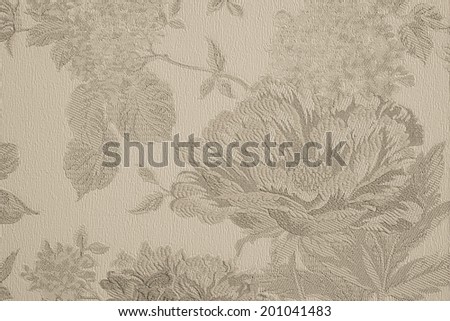 the abstract textured background with large beige flower
