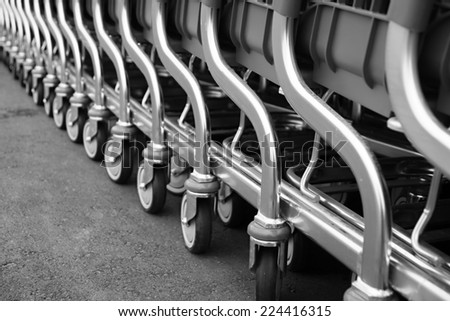 metal parts of a baskets-carts for warehousing of food and household goods upon purchase in shops and in markets