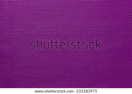 outer side of texture of leather fabric of lilac color for pure backgrounds with the punched openings