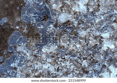 the ice textured surface of the frozen water for empty abstract backgrounds