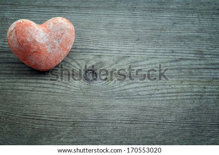 Heart for love, Valentines Day background, copy space.