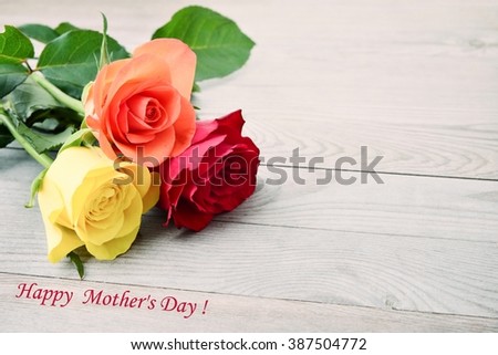 Mothers day. Mothers day card with roses. Rose for mother day. Mothers day background and mother day flower. Mothers day gift.