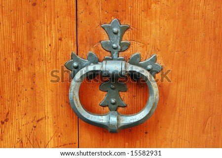 The door handle of ancient church.