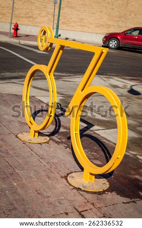 Cycling bike rack.