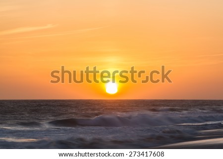 Title: Spring Break Sunset Southern California Ocean Waves Sunset