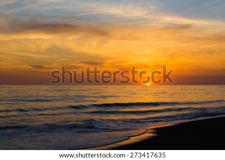 Title: Breath of Golden Fresh Air Southern California Ocean Beach Sunset