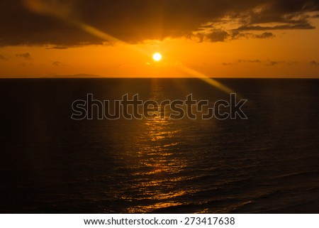 Title: Sun Beams Nice Up My Dreams Southern California Ocean Sunset