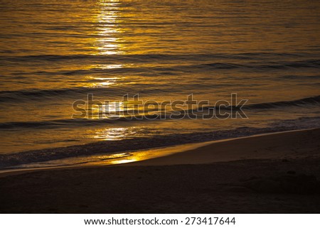 Title: Calm Reflections Southern California Ocean Sunset