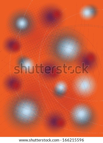 orange background with round shapes.