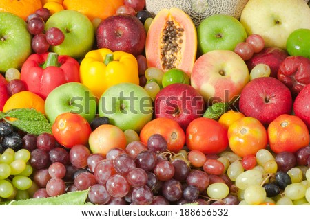 Mixed Tropical Fruits and vegetables