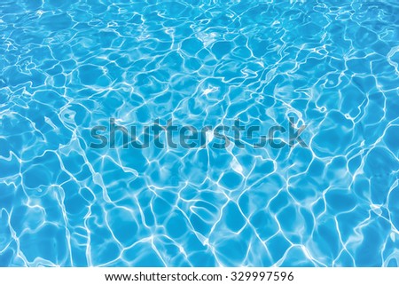 Clean and bright water in swimming pool