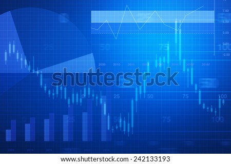 Financial and business chart and graphs for business background