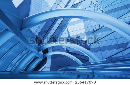 Abstract blue modern city background