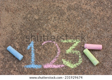 Sidewalk Chalk Numbers