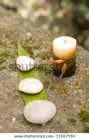 zen Aromatic candles and stones