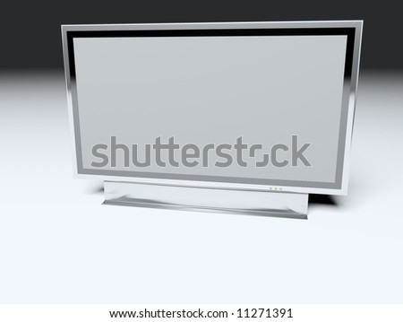 Flat TV screen - Television concept - Illustration Flat tv
