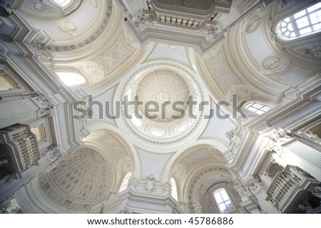 internal church detail royal palace Reggia di Venaria - Turin